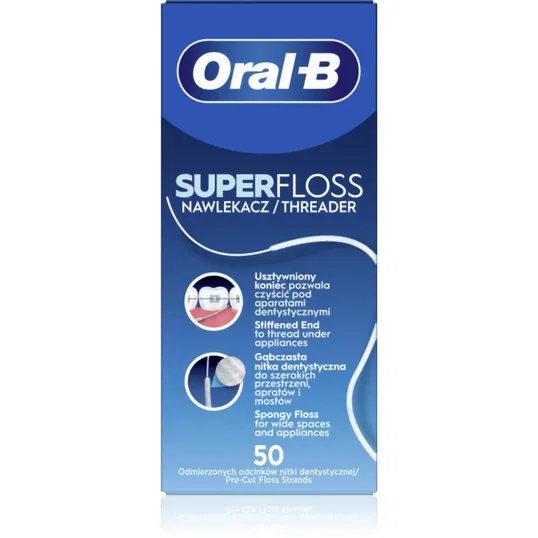 Oral B Super Floss ata dentara pentru implanturi dentare 50 buc