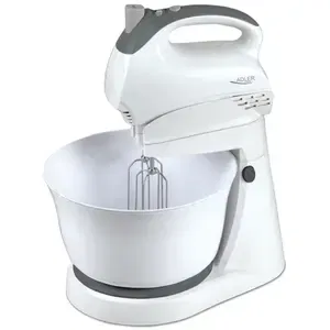 Mixer cu bol Adler AD 4202, 300 W, 5 trepte (Alb)