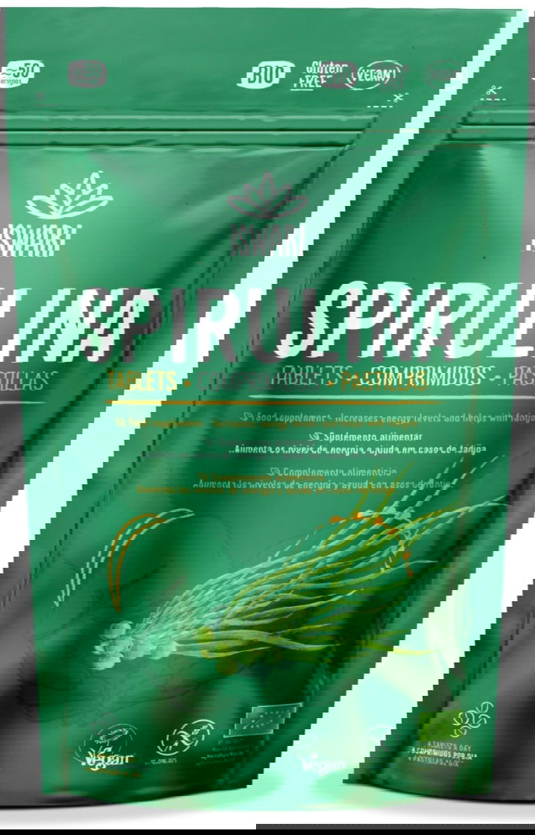 Spirulina bio sub forma de tablete, 200 tablete, Iswari