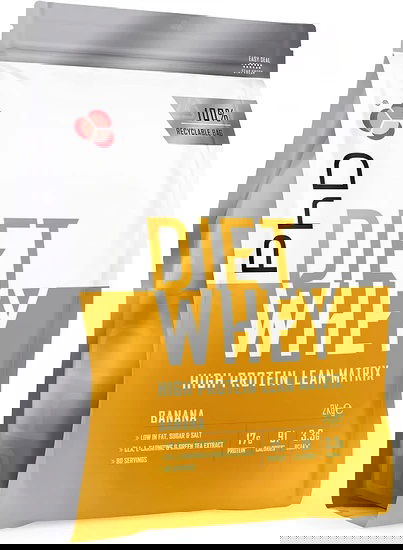 Pudra proteica cu aroma de banane Diet Whey, 2kg, PhD