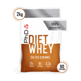Pudra proteica cu aroma de caramel sarat Diet Whey, 2kg, PhD