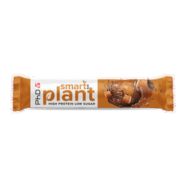Baton proteic vegetal cu aroma de caramel sarat Smart Bar Plant, 64g, PhD