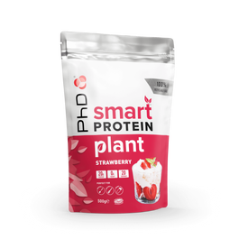 Pudra de proteine vegetale cu aroma de capsuni si frisca Smart Protein Plant, 500g, PhD