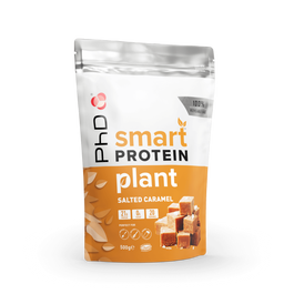 Pudra de proteine vegetale cu aroma de caramel sarat Smart Protein Plant, 500g, PhD