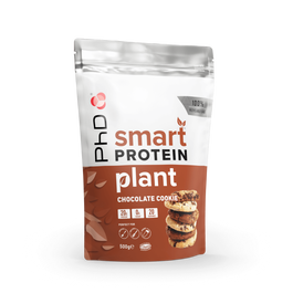 Pudra de proteine vegetale cu aroma de ciocolata cu biscuiti Smart Protein Plant, 500g, PhD