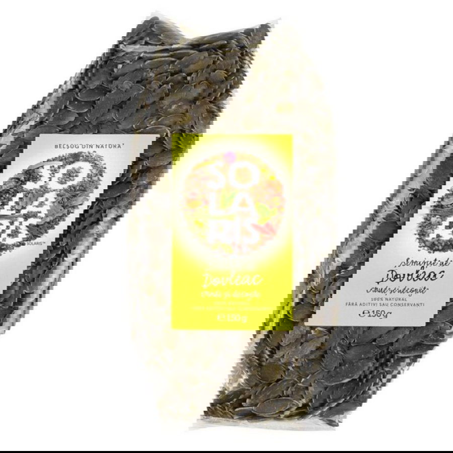 Seminte de dovleac crude si decojite, 150g, Solaris