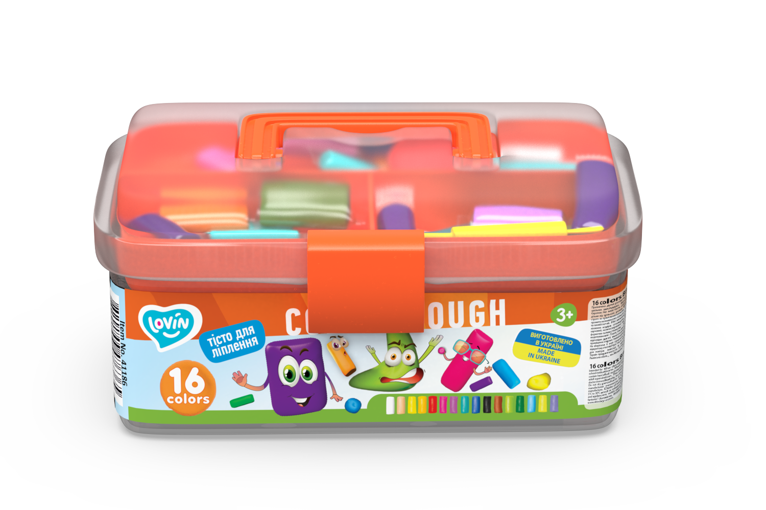 Set plastilina si accesorii pentru modelaj 16 culori Lovin, 1 bucata, Oktoclay
