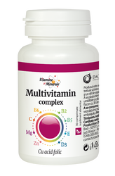 Multivitamin complex cu Acid Folic, 30 comprimate, Dacia Plant