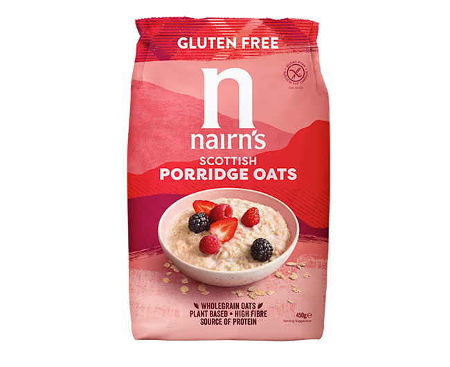 Porridge fulgi de ovaz integral fara gluten, 450g, Nairn's