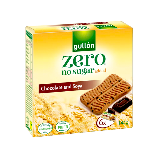 Snack de soia si ciocolata fara zahar, 144g, Gullon