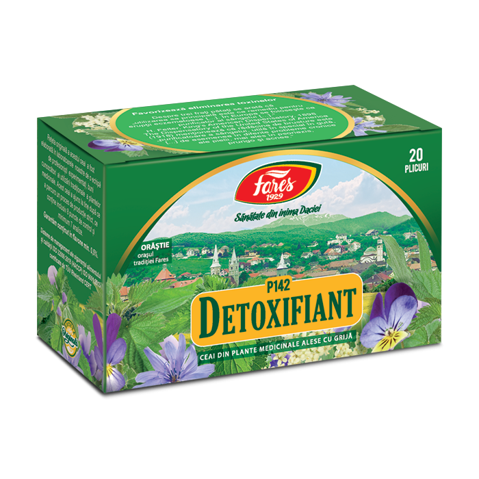 Ceai Detoxifiant P142, 20 plicuri, Fares