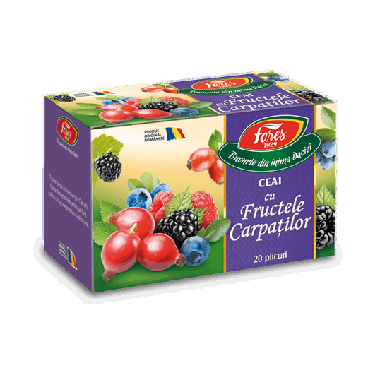 Ceai Fructele Carpatilor Aromfruct, 20 plicuri, Fares