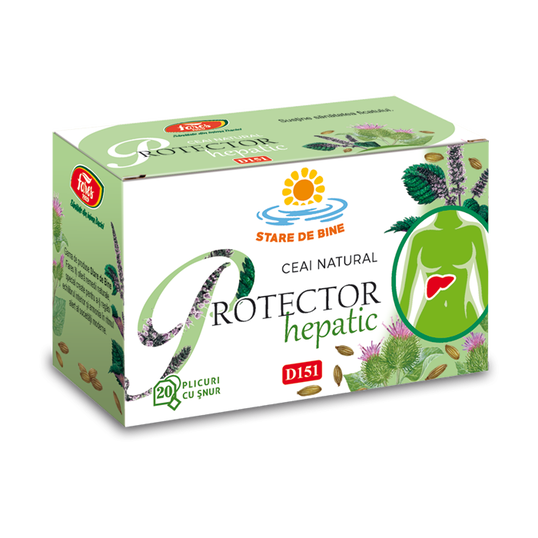 Ceai Protector Hepatic D151, 20 plicuri, Fares