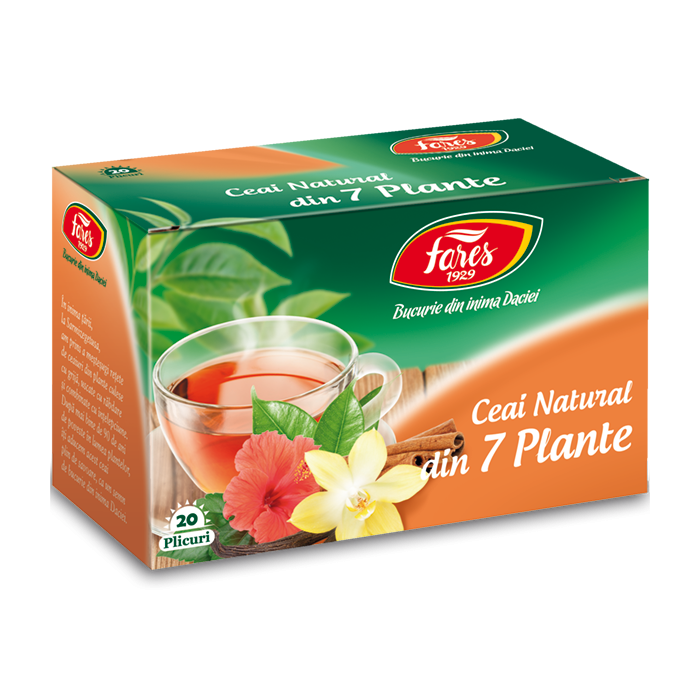 Ceaiurile lumii din 7 plante, 20 plicuri, Fares