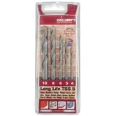 Set 5 burghie standard Alpen cu coaca cilindrica pentru gaurire in caramida&#44; zidarie