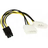 Cablu alimentare Gembrid 5.25" Molex - 5.25" Molex + 6 pin conector CC-PSU-6