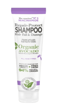Sampon reparator contra caderii parului cu Niacinamida si Avocado Organic, 225ml, The conscious