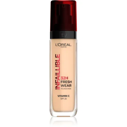 L’Oréal Paris Infaillible 32H Fresh Wear fard lichid de lunga durata culoare 100 Warm Doré 30 ml