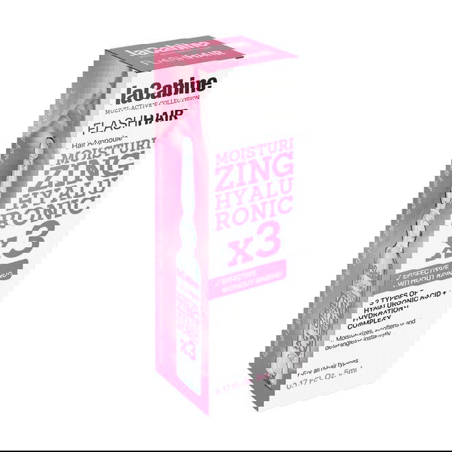 Fiola pentru par Flash Hair Moisturizing Hyaluronic, 1 fiola x 5 ml, La Cabine