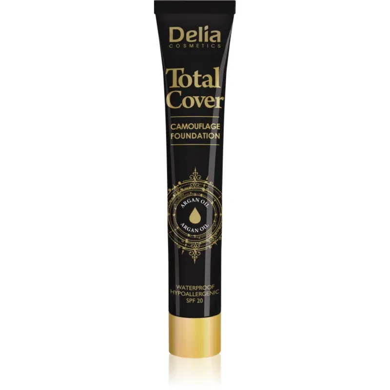 Delia Cosmetics Total Cover machiaj rezistent la apa SPF 20 culoare 52 Ivory 25 g