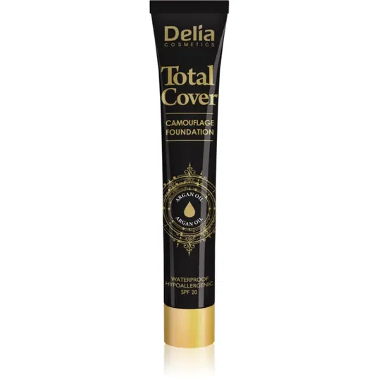 Delia Cosmetics Total Cover machiaj rezistent la apa SPF 20 culoare 52 Ivory 25 g