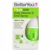 Dlux 3000 Vitamin D Oral Spray 3000 UI, 75mcg 15ml, BETTERYOU