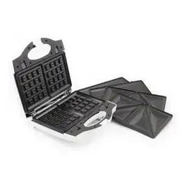 Sandwich Maker Esperanza Portabella EKT006W, 3 placi, 700W (Alb)