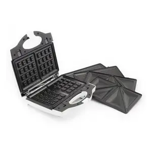 Sandwich Maker Esperanza Portabella EKT006W, 3 placi, 700W (Alb)