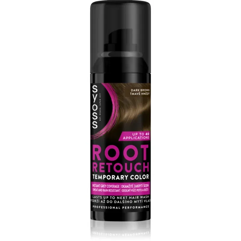 Syoss Root Retoucher culoare de uniformizare pentru rădăcini Spray culoare Dark Brown 120 ml