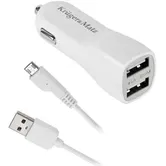 Incarcator Auto Kruger&Matz KM0018, 2x USB, 2.1A, cablu MicroUSB inclus (Alb)