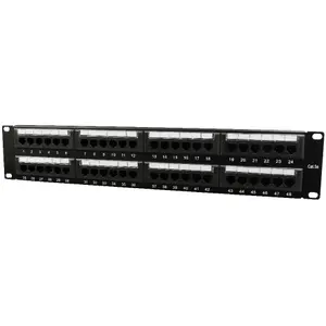 Patch panel Gembird NPP-C548CM-001, 48 Porturi, CAT.5e, 19", 2U