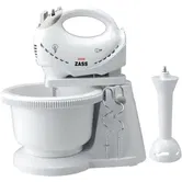 Mixer cu bol Zass ZHM05BB, 200 W, 5 Trepte de viteza, Functie Turbo (Alb)