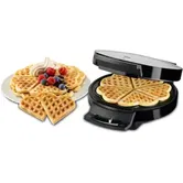 Aparat pentru preparat waffle Trisa Waffle Pleasure 7352.42, 1000 W, 5 Felii (Negru/Inox)