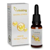 Picaturi de vitamina K1+K2+D3 2000UI, 10ml (320 picaturi)- VITAKING