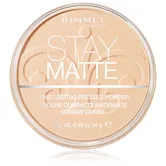 Rimmel Stay Matte pudră culoare 001 Transparent 14 g