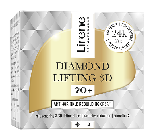 Crema reconstructie anti-rid 70+ pentru zi si noapte Diamond Lifting 3D, 50ml, Lirene