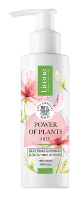 Ulei-spuma pentru indepartarea machiajului Trandafir Power Of Plants, 145ml, Lirene