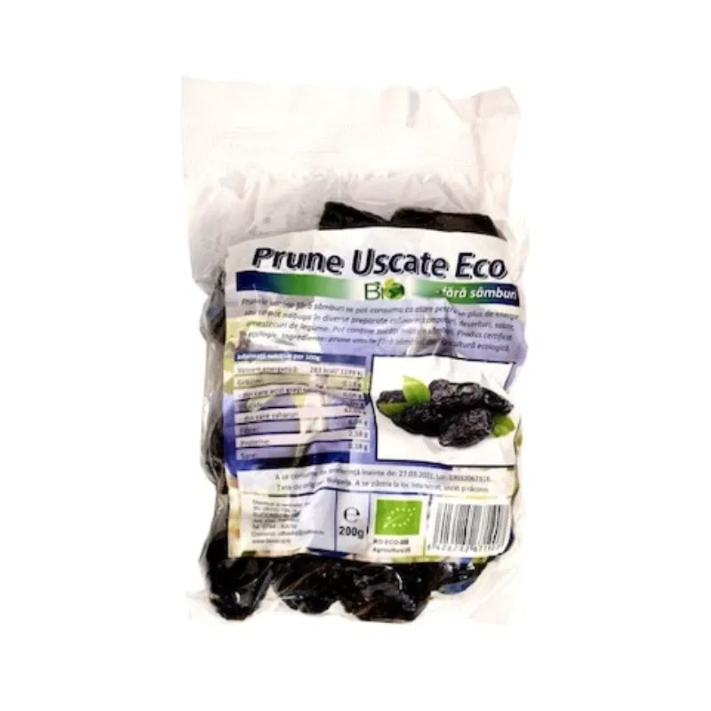 Prune fara samburi, eco-bio, 200g - Deco
