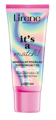 Fond de ten adaptabil nuantei tenului 01 SPF15 IR It's A Match, 30ml, Lirene