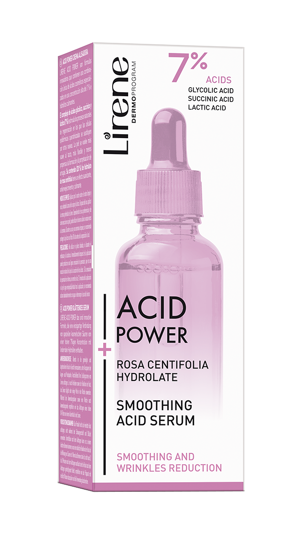 Ser netezitor cu acid succinic pentru toate tipurile de piele Acid Power, 30ml, Lirene