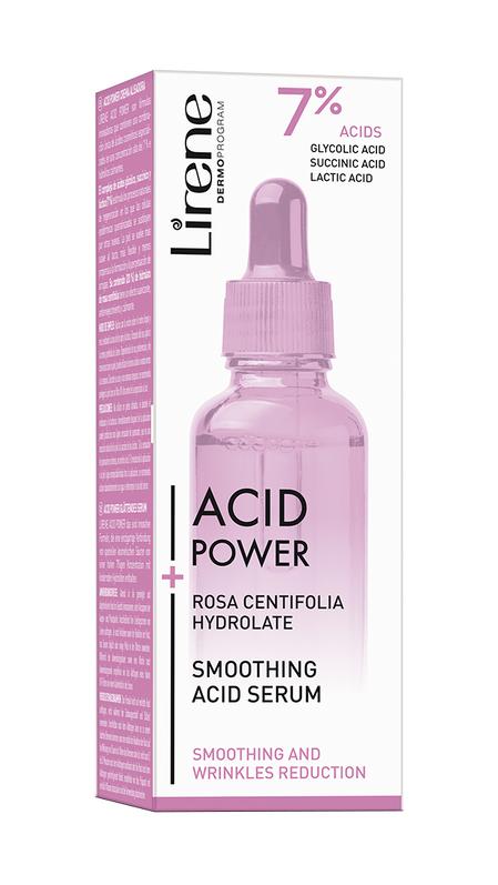 Ser netezitor cu acid succinic pentru toate tipurile de piele Acid Power, 30ml, Lirene