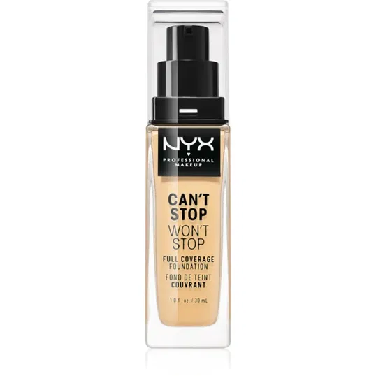 NYX Professional Makeup Can't Stop Won't Stop Full Coverage Foundation fond de ten cu acoperire ridicată culoare 08 True Beige 30 ml