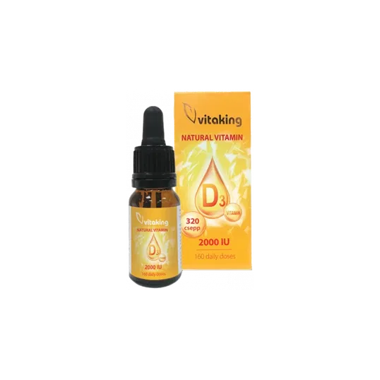 Picaturi De Vitamina D, 2000Ui, 10ml - Vitaking