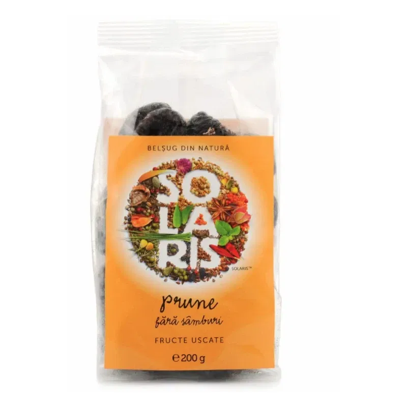 Fructe uscate - prune fara samburi, 200g - Solaris