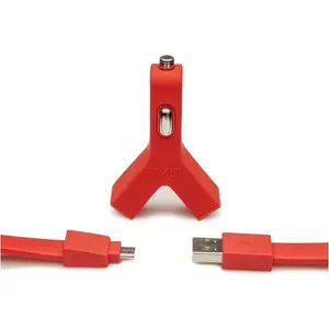 Incarcator Auto Tylt Duo Y-Charge, 2x USB, 2.1Ah, cablu MicroUSB (Rosu)