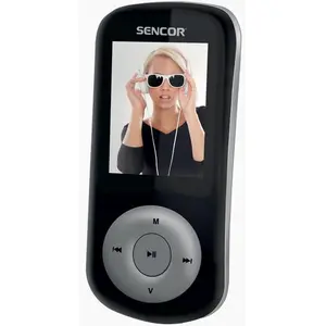 MP4/MP3 Player Sencor SFP 5870 BS, LCD 1.8", Radio FM, 8GB Flash (Negru/Argintiu)