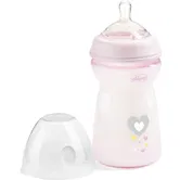 Chicco Natural Feeling Girl biberon pentru sugari 6m+ 330 ml