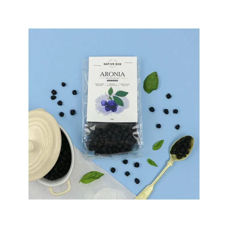 Aronia fructe uscate fara gluten, 100g - Unison