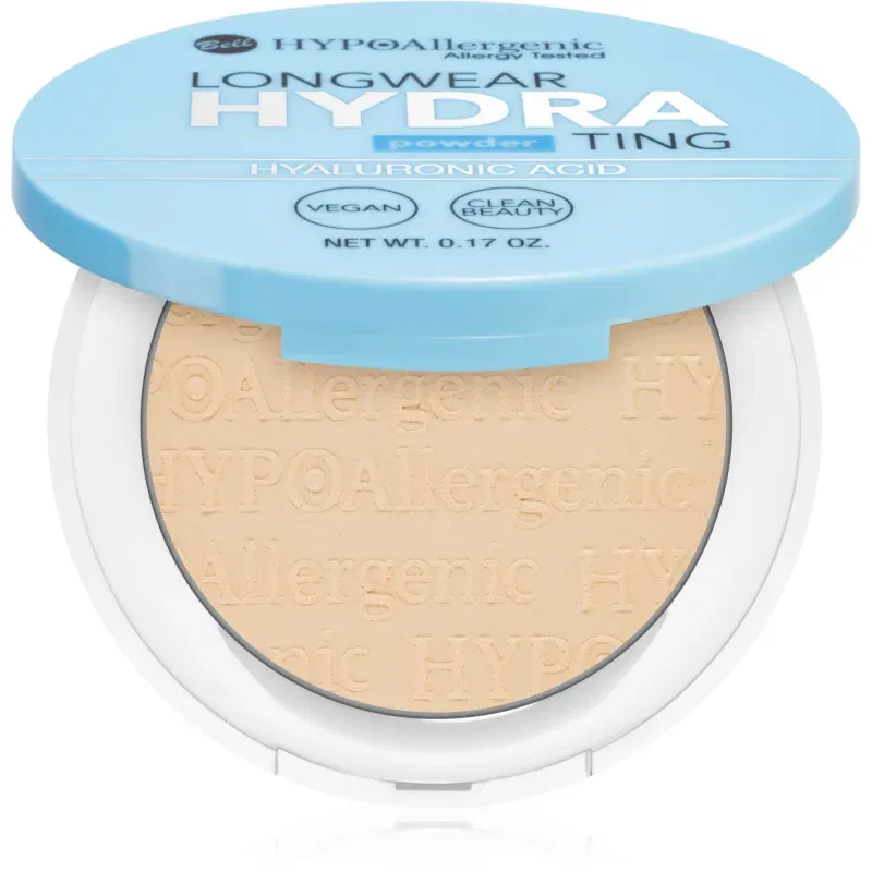 Bell Hypoallergenic Hydrating pudra compacta cu acid hialuronic culoare 01 Nude 5 g