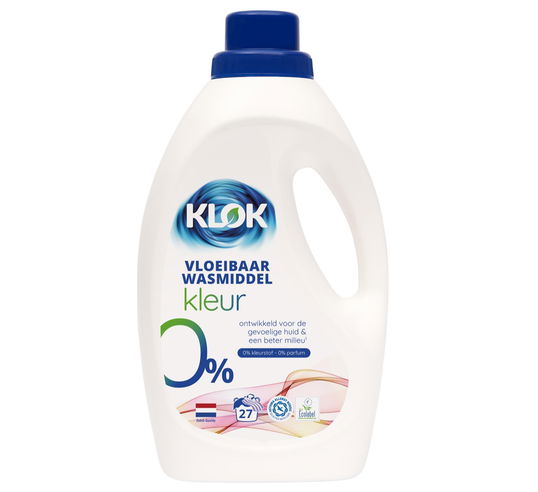 Detergent lichid pentru rufe colorate, 27 spalari, Klok